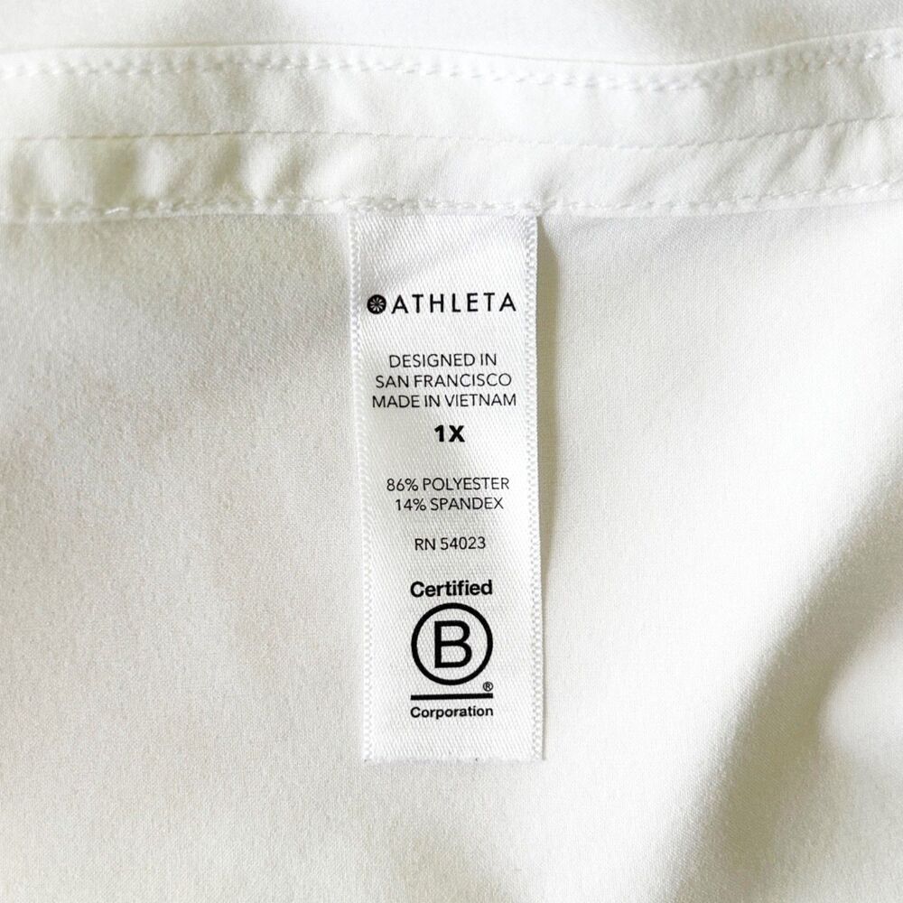 Athleta Zephyr Athletic Tank (1X) in Bright White Plus Size Athleisure Gym Yoga - Picture 10 of 13